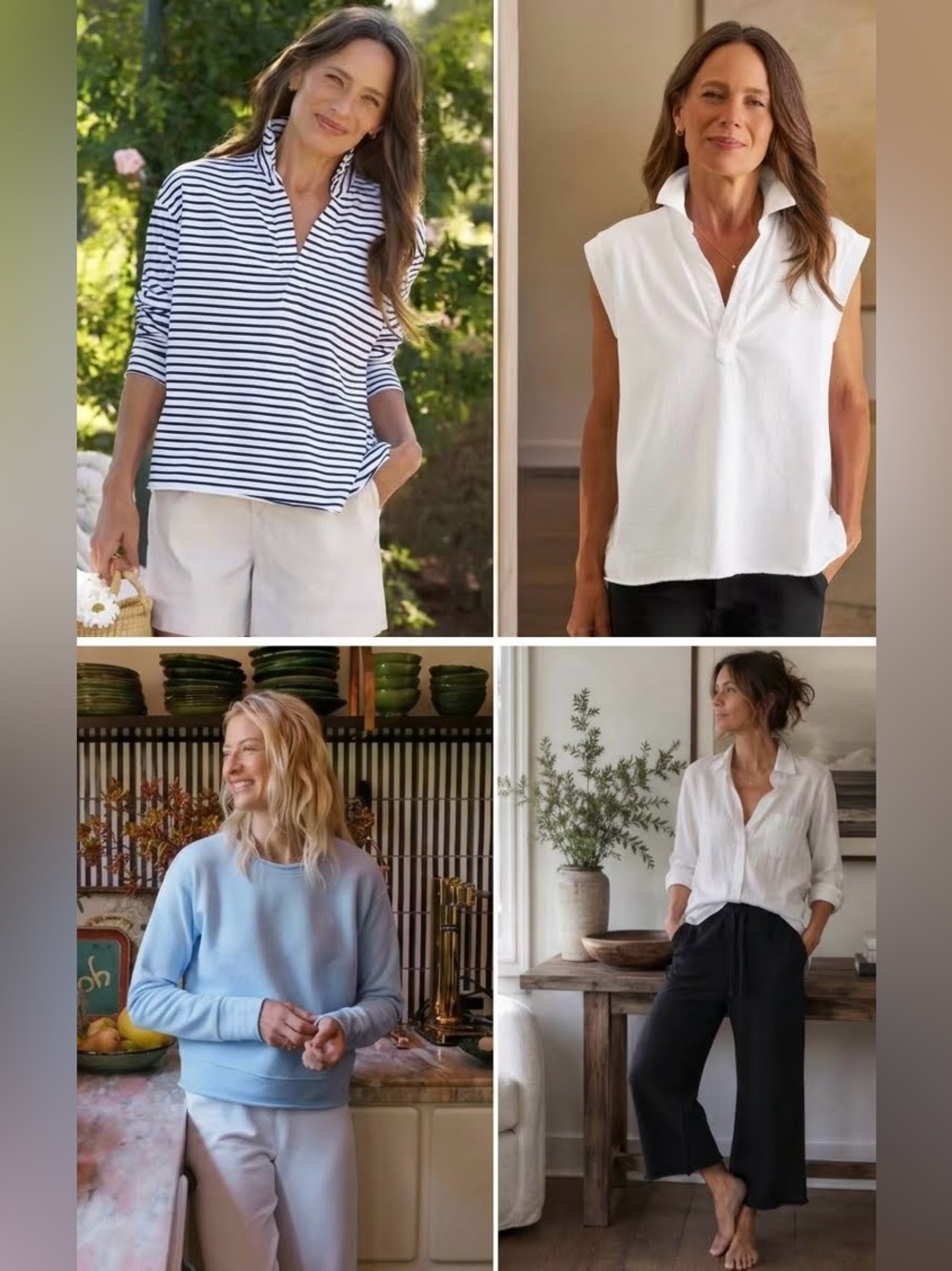 Set of four Frank and Eileen Items, size Medium